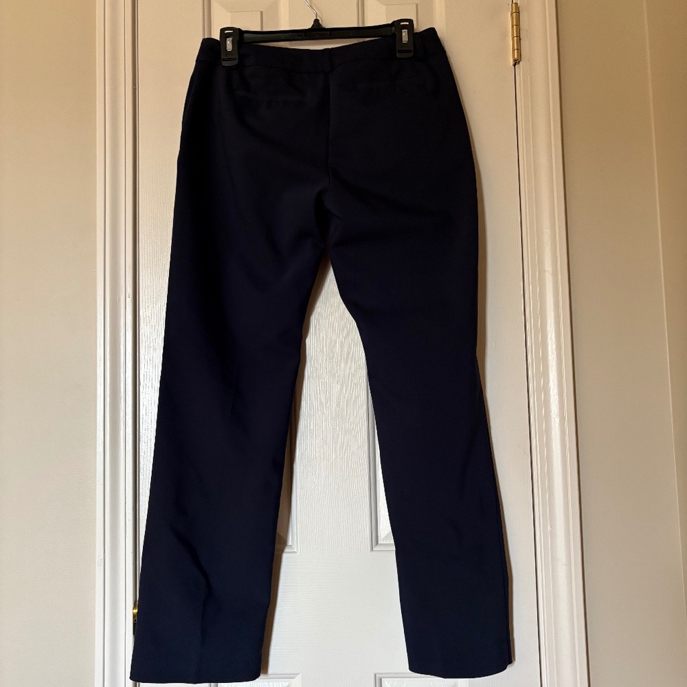 Apt 9 Size 6 Navy Torie Mid Rise Straight Leg Pants - Picture 4 of 6